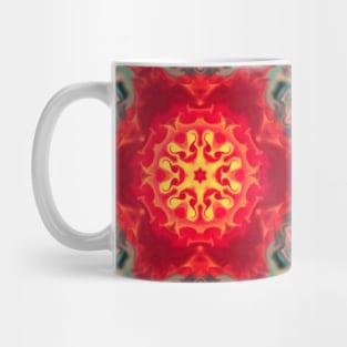 Psychedelic Hippie Red Teal and Black Mug